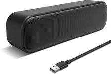 USB Computer Speaker,USB Powered Mini Soundbar Speaker,Laptop Stereo Speakers with Space Saving Design for Computer Laptop Desktop PC Dorm Offce Desk Restaurant