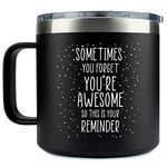 KLUBI Husband Gifts from Wife - Sometimes You Forget You’re Awesome Birthday Gifts for Men Thank You Gifts for Men 14 Ounce Tumbler for Men Birthday Gift Ideas Travel Cup Dad Gifts for Birthday