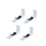 Vertical Blind L- Shaped Bracket 4pcs 3inch Blinds Curtain Track Mounting Bracket Clip Blind Extension Frames for Vertical Blinds with Headrail Width 1-1/2"(38mm) Bracket Clips (4PCS)