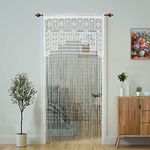 YaoYue Macrame Lace Door String Curtain for Doorways,Room Divider Doorway Hippie Window Panel Room Divider Wall Closet Curtains for Bedroom Closet Door Drapes Decorations (35×79in/90×200cm,White)