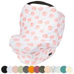 Simka Rose Breathable Nursing Cover Up and Car Seat Cover for Babies - Breastfeeding Cover for Baby Boy & Girl - Adjustable Stretchy Infant Carseat Canopy Carrier Cover for Summer - Must Have Registry