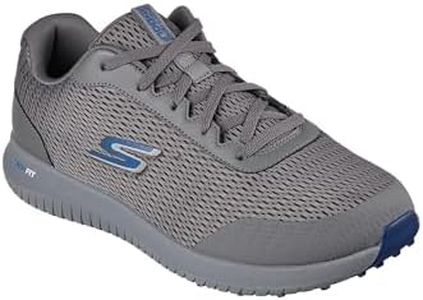 Skechers Men's Max Fairway 3 Arch Fit Spikeless Golf Shoe, Charcoal/Navy, 8