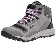 KEEN Women's Tempo Flex Mid Height Lightweight Waterproof Hiking Boot, Steel Grey/African Violet, 5