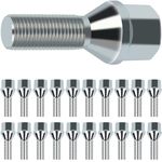 SCITOO Wheel Bolt 12x1.25 20 Pieces Silver Shank Length 28 mm Compatible with Jeep Compass Jeep Renegade Fiat Jeep Cherokee
