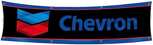 ENMOON Chevron Flag Banner Gas Oil Banner Flag 2x8Ft Shop Car Show Garage Wall Decor