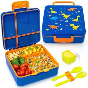 Sweety Fox Porta Pranzo Bambino Dino Resistente e Anti-perdita, Bento Lunch Box 3-12 Anni, Facile da Lavare, Pasti Sani e Divertenti, Materiali Sicuri e Senza BPA