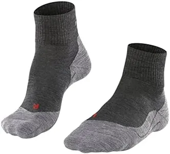 FALKE Men's TK5 Wander Hiking Socks, Grey (Asphalt Melange 3180), 9-10, 1 Pair