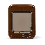 Cat Mate Microchip Activated Cat Flap (360) - For Cats and Small Dogs, Accommodates up to 30 Pets, for Single/Multiple glazing, UPVC, walls and Wood, Brown