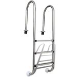 'vidaXL Pool Ladder with 3 Non-Skid Steps - Stainless Steel 304 - Suitable for Standard Pools up to 120 cm Depth - Easy to Install