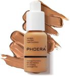 PHOERA Foundation Makeup Naturally Liquid Foundation Full Coverage Mattle Oil-Control Concealer 8 Colors Optional,Great Choice For Gift(#106 Warm Sun)