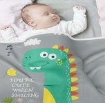 MOM CARE Fleece Winter Blanket For Newborn Baby Extra Soft Warm Fluffy Cozy Double Layered Pack of 1 Grey, Reversible