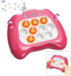 Quick Push Game with Light Game It Fidget Toys for Kids Adults | Fast Push Bubble Game Handheld Puzzle Game Machine for Boys Girls [Red]