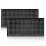 Bar Mat Spill Mat for Home Bar Decor for Home Durable Rubber 12" x 6" Small Large Home Bar Accessories Bar Gifts Bar Mats for Countertop(2 Pack)