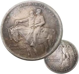 1925 Stone Mountain Half Dollar Coin, Replica Morgan Dollar Coin Replacement for Gift