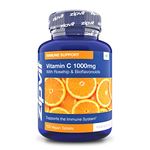 Vitamin C 1000mg with Bioflavonoids, 100 Vegan Tablets. Supports The Immune System. Contributes to a Reduction in Tiredness and Fatigue.