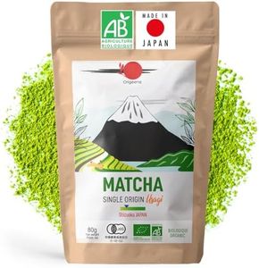 ORIGEENS Thé Matcha Bio Japonais USAGI - Single Origin Shizuoka - Poudre de Thé Vert Matcha Bio Sachet 80gr