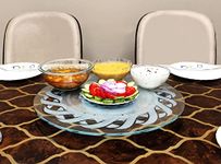 appeasy Revolving Toughened Glass Table Top Lazy Susan for Dining Table Organizer, Cardiff (21 inch)