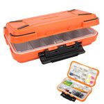 Chazcool Tackle Box Organizer, Waterproof Fishing Tackle Tackle Boxes for Fishing(Orange)