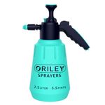 Oriley Agro 2.5Litre Multifunctional Manual Garden Sprayer Pressure Pump Water Bottle with Nozzle Handheld Mist Spray for Flowers Plant Watering Car Glass Home Pesticide & Cleaning (Random Colour)