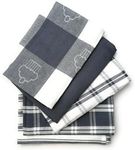 LivinEase 100% Cotton Tea Towels for Kitchen - Pack of 10 Extra Large T Towels - Super Absorbent Dish Cloths for Drying - Decorative Grey Teatowels 70 x 50cm Set