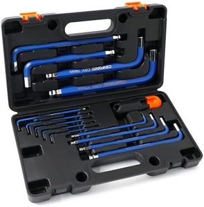 CENFORGE Jumbo Hex Key Allen Wrench Set and tool box, Metric 1.5-17mm, Long Allen Wrench Set Metric, with Ball End, CRV steel, for Bike Repair, Household, Mechanic DIY