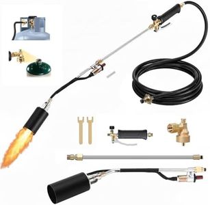 SAILESI Propane Torch Weed Burner, Weed Torch 1,800,000BTU, Propane Flame Weed Torch with 10FT Hose, Heavy Duty Blow Torch Flamethrower for Burning Weed Roads Roof, Ice Snow, Fire Start, Charoal Start