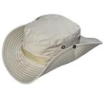 Taeku Boonie Hat Breathable Sun Hat Protection Fishing Hat Outdoor Wide Brim Safari Hat Bucket Cap for Hiking Camping Traveling Fishing (Beige)