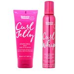 Umberto Giannini Curl Styling Duo - Curl Jelly Scrunching Jelly & Curl Activating Mousse for Curly or Wavy Hair - Ultimate Hold & Definition