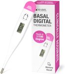 MABIS Digital Basal Body Thermometer for Ovulation Tracking, Fertility, Period Tracking and Natural Family Planning with Beeper and Memory, Oral Use Only