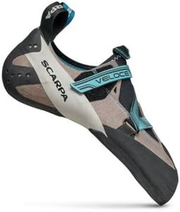 SCARPA Women's Veloce Rock Climbing Shoes for Gym Climbing - Low-Volume, Women's Specific Fit, Light Grey/Maldive, 9-9.5 Women/8-8.5 Men