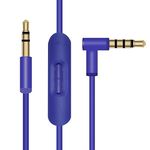 Solo Replacement 3.5mm Audio Cable Cord Wire with in-line Remote Microphone for Beats by Dr Dre Headphones Solo/Studio/Pro/Detox/Wireless/Mixr/Executive/Pill Suppot iOS System (Purple)