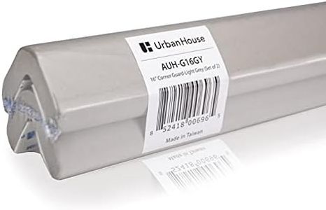 UrbanHouse (2-Pack) High-Density Corner Guard Edge Protector & Bumper for Baby Safety and Child Proofing Walls and Furniture - Neutral Grey, 16 Inches