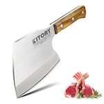 KITORY Meat Cleaver Heavy Duty Axes Butcher Knife Bone Breaker for Meat and Bone Chopper Cutter Breaker Traditional Forged Cleaver for Meat and Bone K5,2023 Gifts for Women and Men