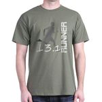 CafePress - Half-Marathon T-Shirt - 100% Cotton T-Shirt Military Green