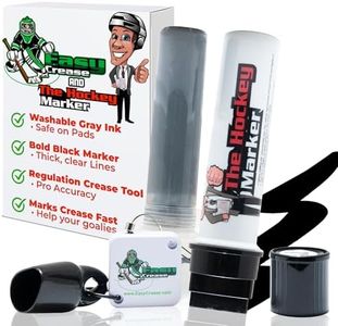 Easy Crease - Hockey Goal Crease Marker Protractor (Washable Gray + Black)