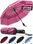 Repel Umbrella Windproof Travel Umbrella - Compact, Light, Automatic, Strong and Portable - Wind Resistant, Small Folding Backpack Umbrella for Rain - Men and Women