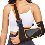 Yaoociy Arm Sling for Women Men, Shoulder Sling Immobilizer, Arm Sling for Elbow Injury, Shoulder Injury, Left Right Arm Sling for Wrist Injury, Torn Rotator Cuff, Arm Broken, Dislocated, Fracture, Strain, Both Men and Women (S-M)