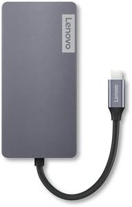 Lenovo 150 USB-C Travel Dock (Charging Host Upto 100W |3 x USB-A 3.0| x HDMI 1.4, 4K @ 30 Hz| 1 x VGA, Up to 1920 x 1080 @ 60 Hz | 1 x Video Output | RJ45 Support |3 Year Warranty| Grey), GX91M73946
