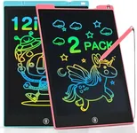 cimetech 2 Pack LCD Writing Tablet for Kids, 12 Inch Toddler Toys for 3 4 5 6 7 8 Year Old Girls Boys, Doodle Board Drawing Pad Travel Essentials Christmas Birthday Gift for Children