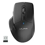 JLab JBuds Wireless Mouse | Connect Via Bluetooth or USB Wireless Dongle | Multi-Device Toggle, Up to Three Devices | Custom User Profiles | Adjustable Tracking | Full-Size | Rechargeable | (1 Pack)