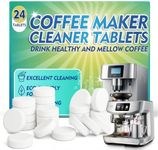 Coffee Machine Cleaner Descaler Tablets, 24 Count, Coffee Maker Cleaner Compatible With Nespresso, Keurig, Ninja, Delonghi, Espresso Machine Cleaning Tabs, Descaling Solution for Coffee Pot Maker