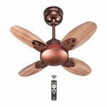 Activa Premium Series Lotus 600 Mm Noiseless 850 Rpm High Speed Bldc Motor (28 Watts) With Remote Control Wood Ceiling Fan Wooden Finish Come With 5 Years Warranty (Rosewood) 5 stars