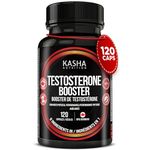 New! Kasha Nutrition Testosterone Booster for Men - Tribulus Terrestris, Tongkat Ali, Maca, Ginseng, Horny Goat Weed, DIM. Formulated To Enhance Physical Performance & Promote Testosterone Production | 9 in 1 QCE: 10760 mg of Premium Ingredients | Natural Testosterone Supplements for Men - 120 Capsules