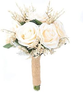 NOCEANRISE Wedding Romantic Bouquet Bridesmaid Bouquet Artificial Flowers Handmade Vintage Bouquet