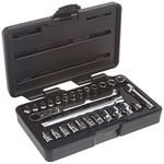 GEARWRENCH 27 Pc. 1/4" Drive 6 Pt. Pass-Thru Mechanics Tool Set, Standard SAE/Metric - 891427