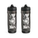 TEGO - Rush - Sugarcane Plastic - Running Bottle (2 Pack of Grey) For cycling, exercise, gym, portable,fitness,sipper For Men, Women & Kids