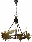 TPMAFF Rustic Deer Horn Chandelier 