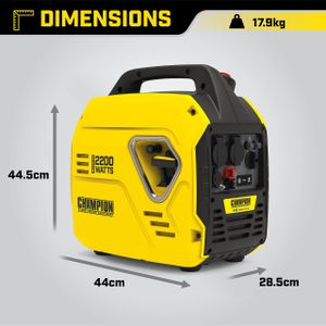 Champion 2200W Petrol Inverter Generator – Portable, Ultra Quiet, 4.0L