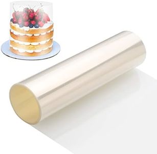 Zocipro Acetate Cake Collars, 30cm x 10m Thickened Acetate Sheets, Clear Transparent Acetate Roll for Baking Cakes, Chocolate Mousse Cake, Cake Decorating