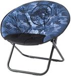 Idea Nuova Jurassic World Plush Folding Saucer™ Chair with 32" Folding and Metal Frame for Kids,Teens,Adults